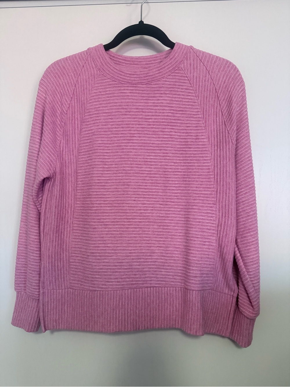 Simply Vera Vera Wang Ribbed Crewneck Sweater - Light Pink